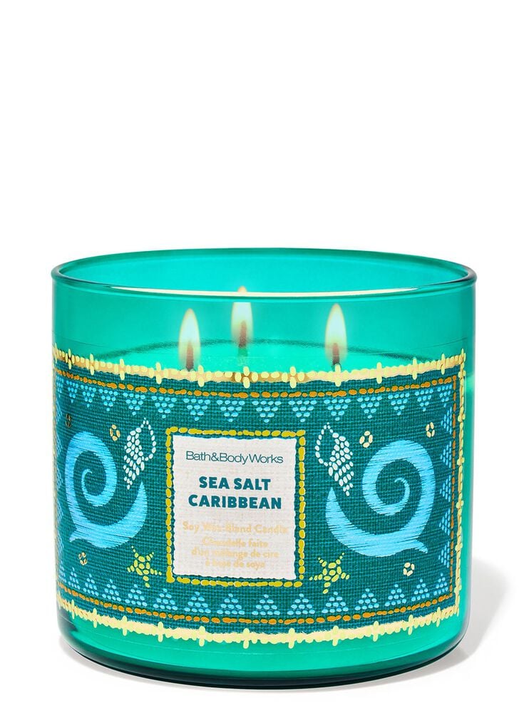 Sea salt caribean 3 wick candle