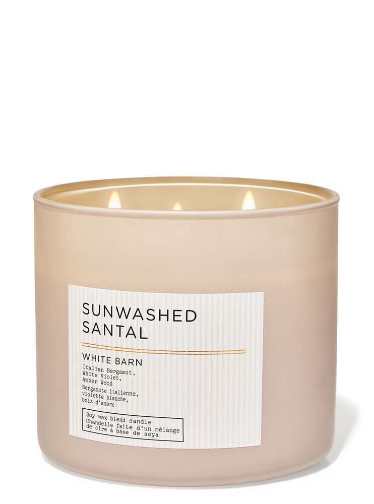 Sunwashed Santal 3 wick candle