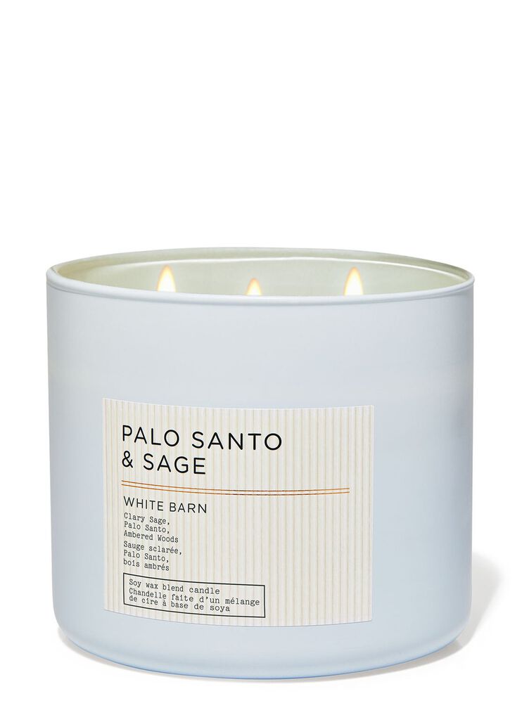 Palo santo & sage 3 wick candle