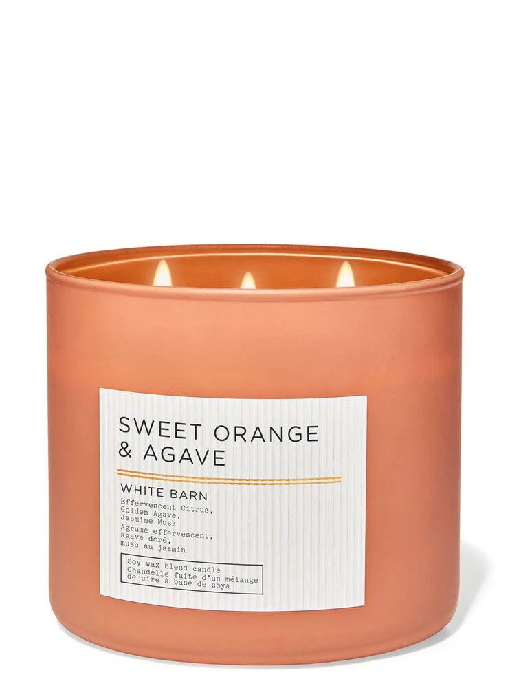 Sweet Orange & agave 3 wick candle