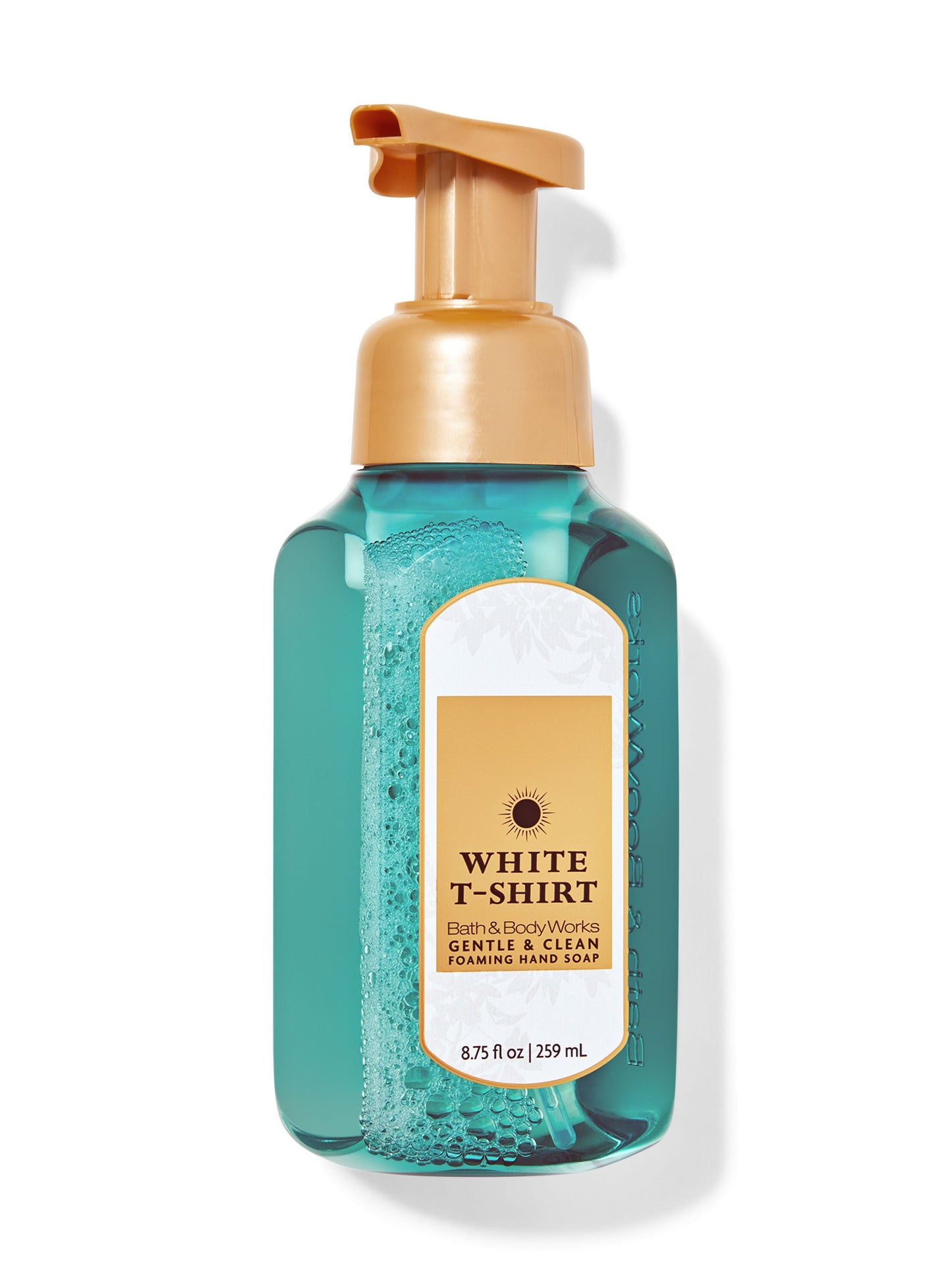 White t-shirt foaming hand soap