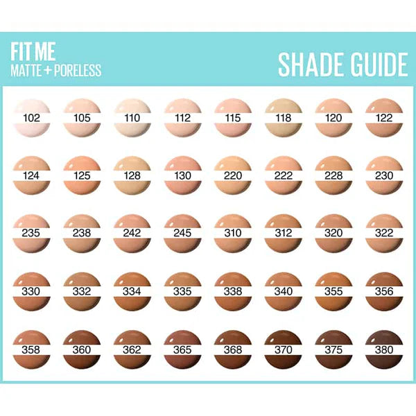 Maybelline fit me matte and poreless foundation