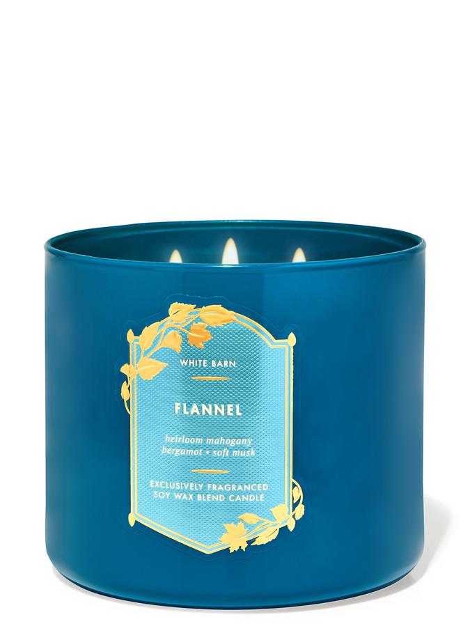 Flannel 3 wick candle