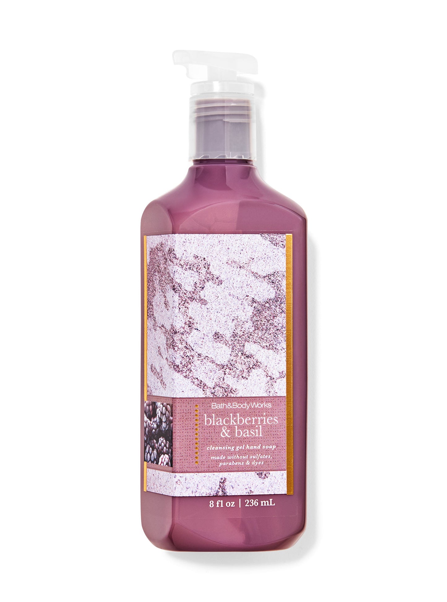 Blackberries & basil gel hand soap