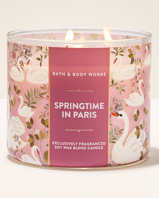 Bath and body works 3 wick candle springtime in Paris