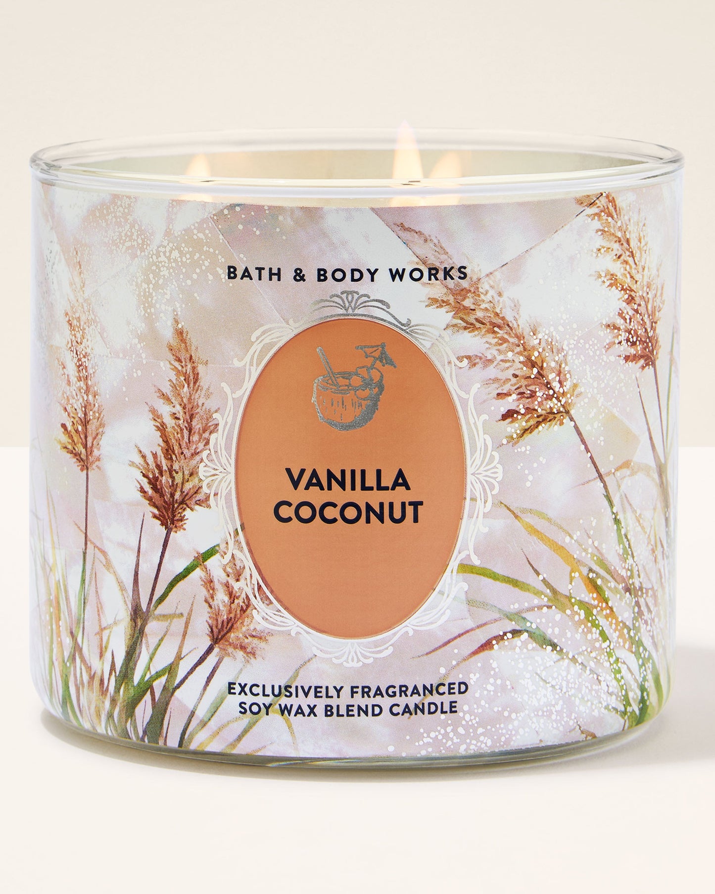 Bath and body works 3 wick candle vanilla coconut