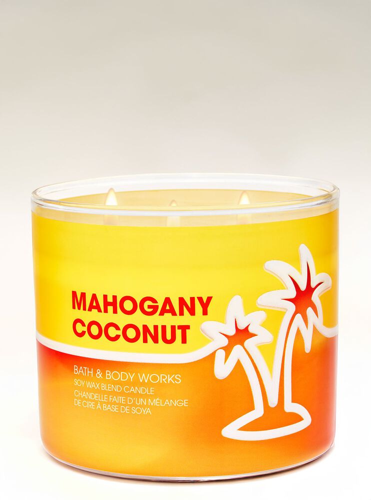 Mahogany coconut 3 wick candle