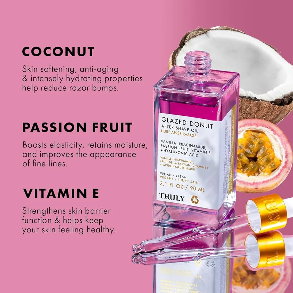 Truly glazed donut after shave oil