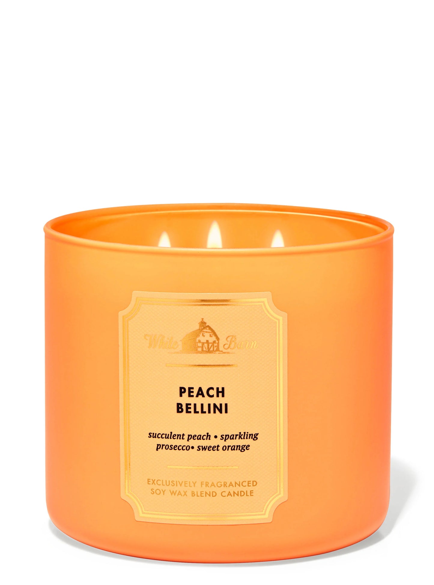 Peach bellini 3 wick candle