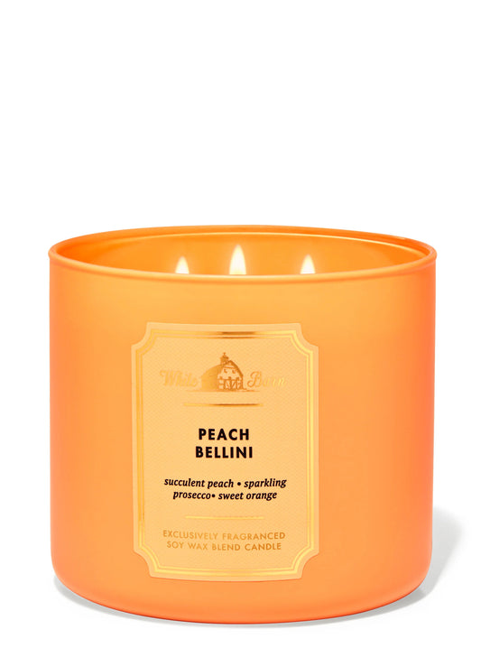 Peach bellini 3 wick candle
