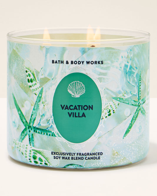 Bath and body works 3 wick candle vacation villa