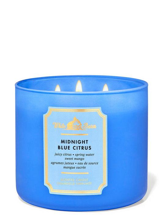 Midnight blue citrus 3 wick candle