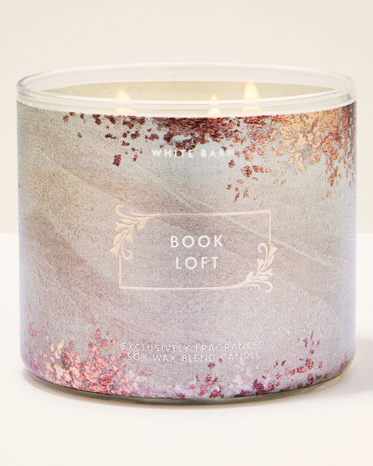 Bath and body works 3 wick candle book loft