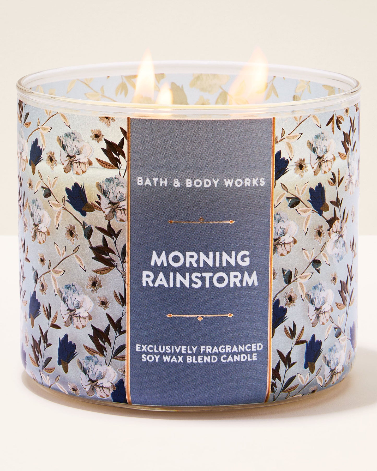 Bath and body works 3 wick candle morning rainstorm