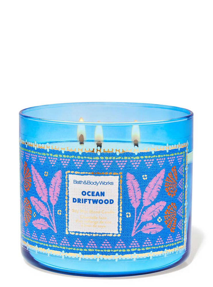 Ocean driftwood 3 wick candle