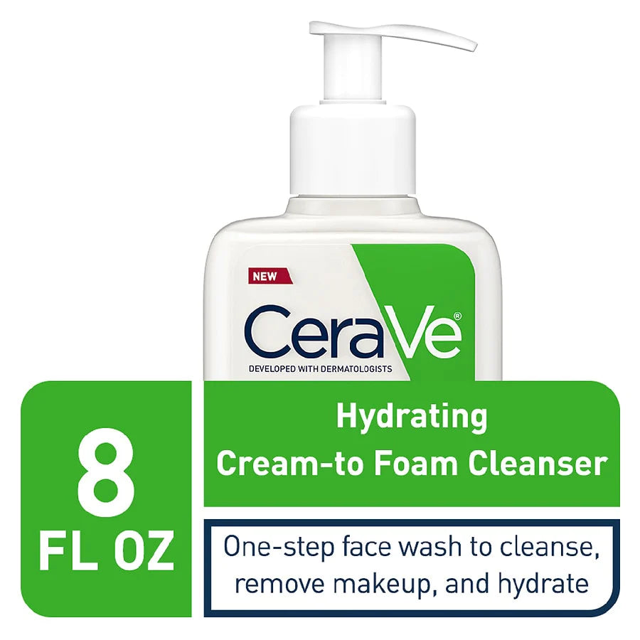 CeraVe hydrating cream to foam cleanser