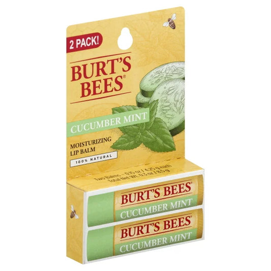 Burts bees cucumber mint 2pc lip balm