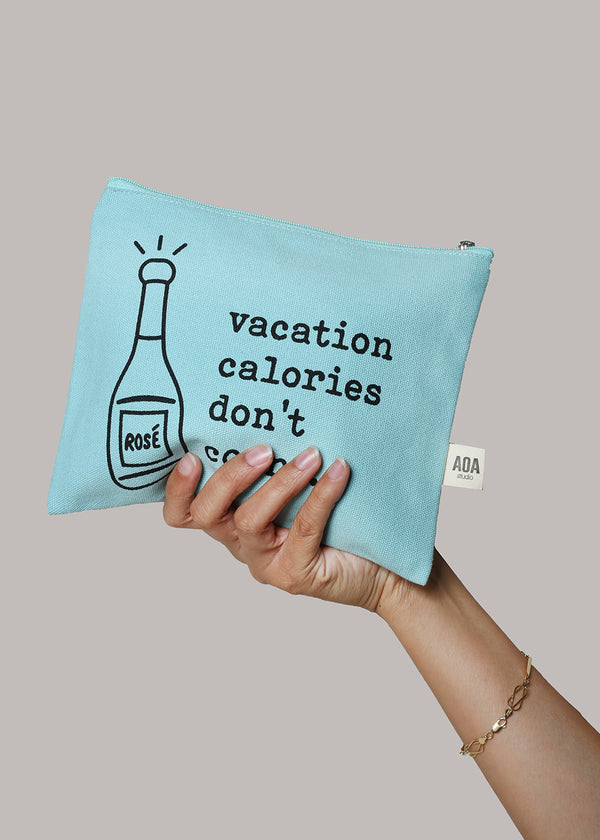 AOA vacation calories makeup bag