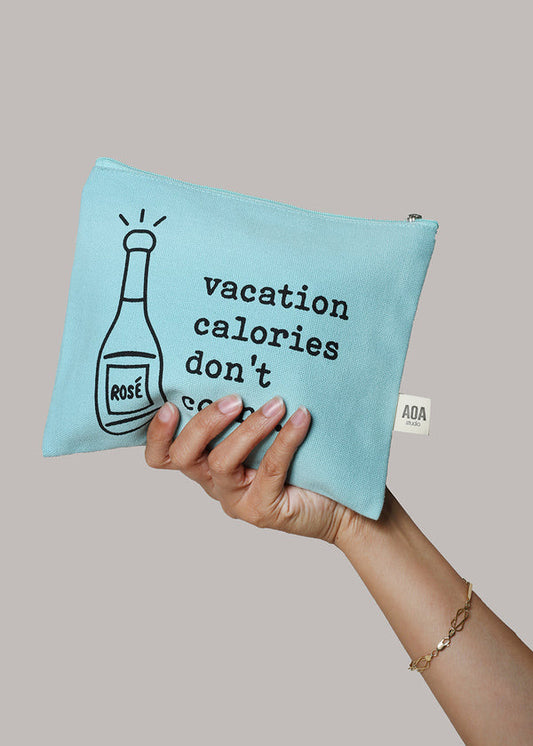 AOA vacation calories makeup bag