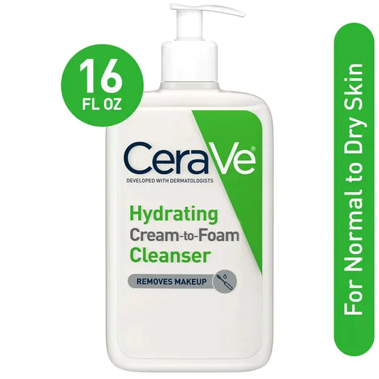 CeraVe hydrating cream to foam cleanser